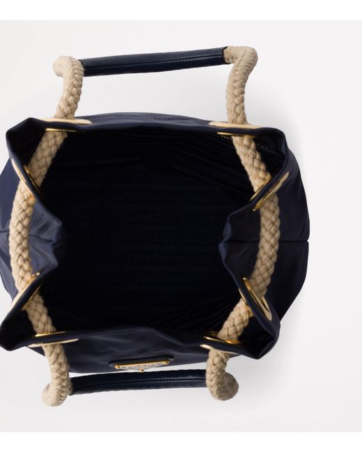 Prada Blue Small Re-Nylon Mariner Bucket Bag