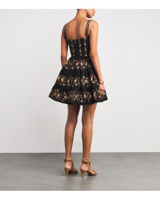 Agua Bendita Black Cotton Lima Paramo Mini Dress