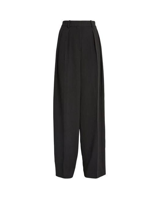 Theory Black Double-pleat Trousers