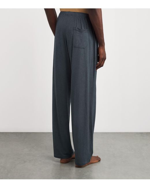 Derek Rose Blue Micromodal Lounge Trousers for men
