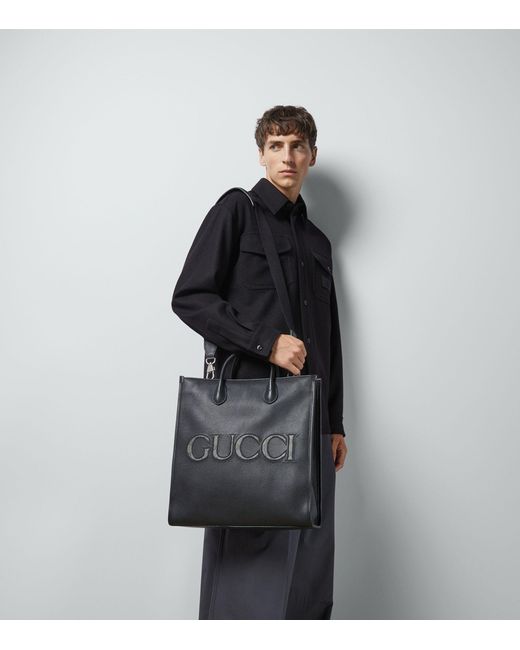 Gucci Black Medium Tote Bag for men