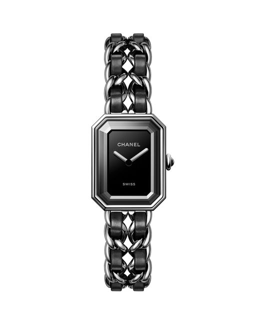 Chanel Black Steel Première Iconic Chain Watch 20mm