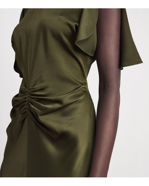 Victoria Beckham Green Satin Isabella Gown