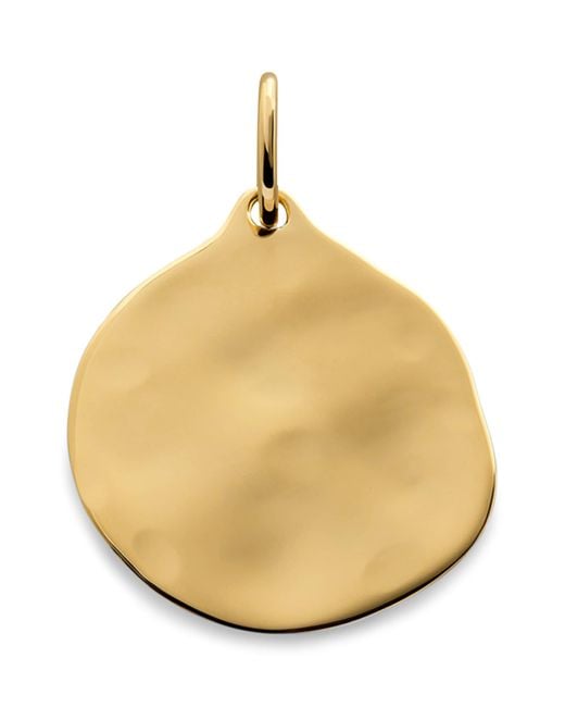 Monica Vinader Metallic Vermeil Mv Siren Muse Round Pendant