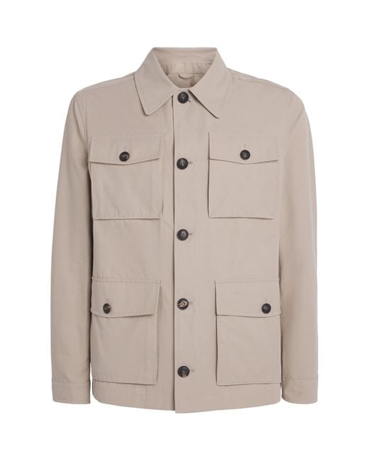 Pal Zileri Natural Cotton-Blend Field Jacket for men