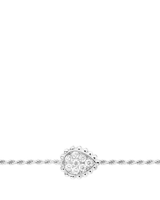 Boucheron White Extra Small And Diamond Serpent Bohème Motif Bracelet