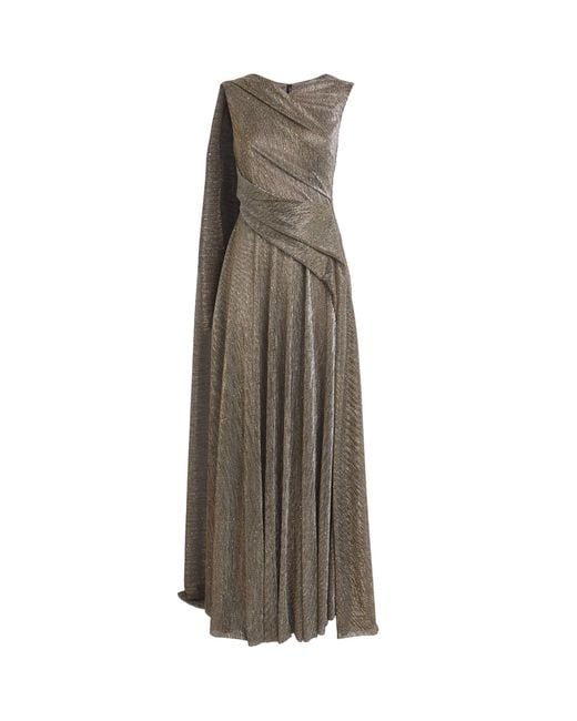 Talbot Runhof Natural Voile Cape Gown