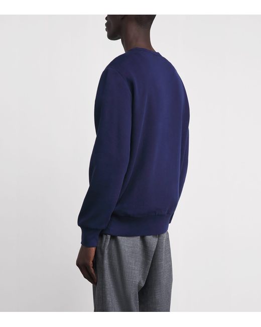 Polo Ralph Lauren Blue Cotton-Blend Logo Sweatshirt for men