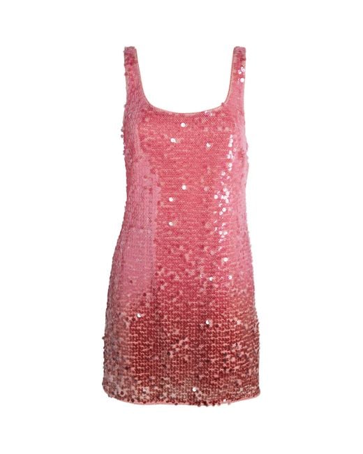 Jonathan Simkhai Red Sequinned Alayna Mini Dress