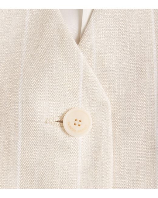 Claudie Pierlot Natural Pleated Stripe Waistcoat