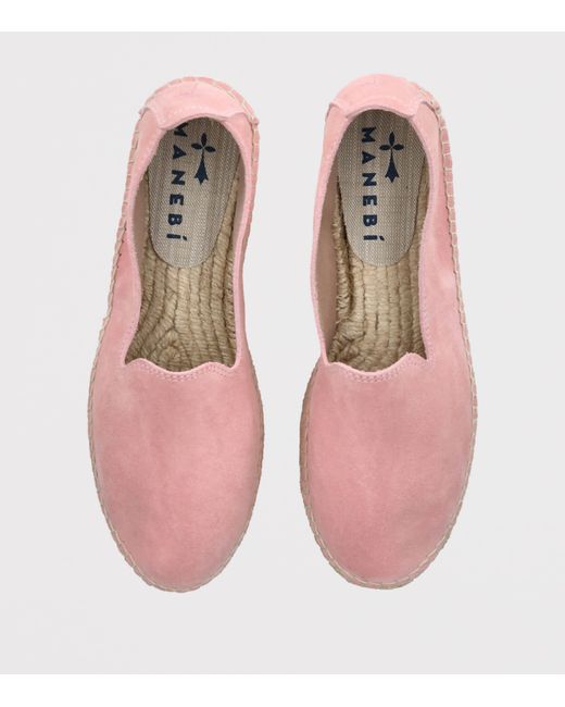 Manebí Pink Suede Hamptons Espadrilles