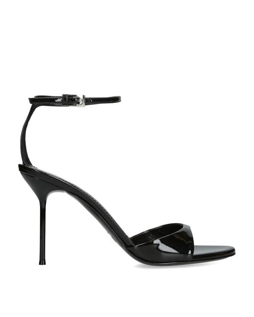 Paris Texas Black Patent Leather Lidia Heeled Sandals 90
