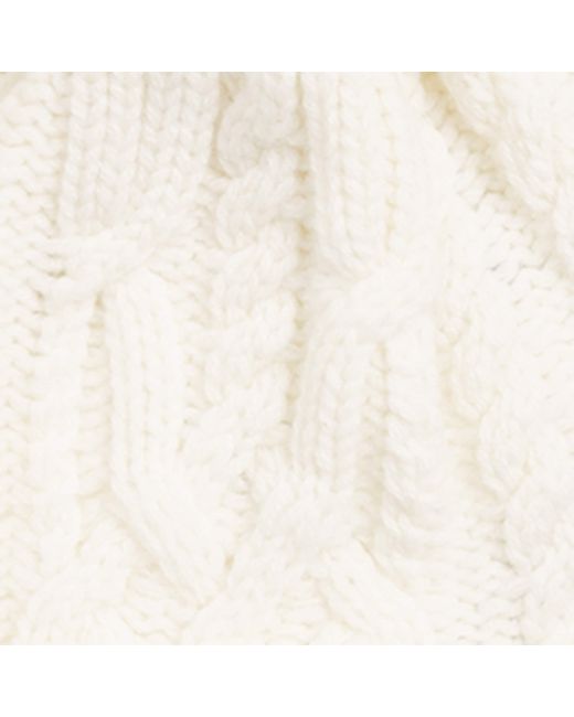 Moncler White Virgin Wool-Cashmere Pom-Pom Beanie