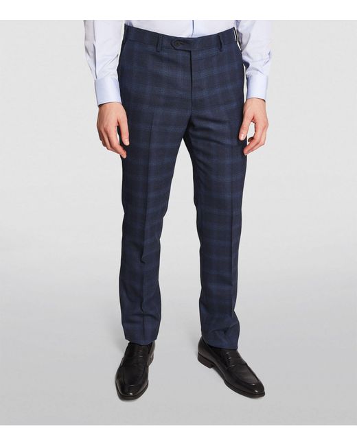 Pal Zileri Blue Wool Check 2-piece Suit for men