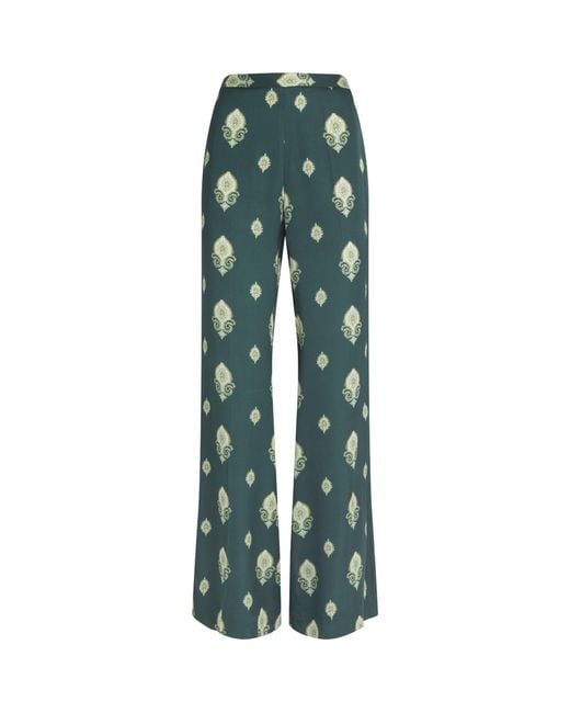 Sandro Green Paisley Trousers