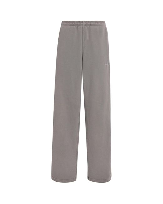 Alexander Wang Gray Cotton Articulated-Leg Sweatpants