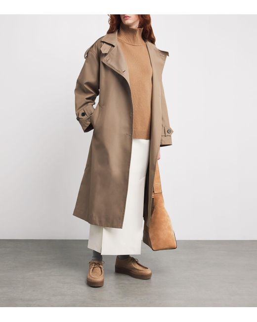 Weekend by Maxmara Brown Virgin Wool High-Neck Sweater