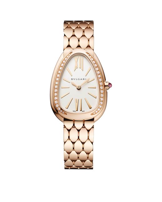 BVLGARI Metallic And Diamond Serpenti Seduttori Watch 33Mm