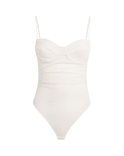 Camilla & Marc White Lace Aperture Bodysuit