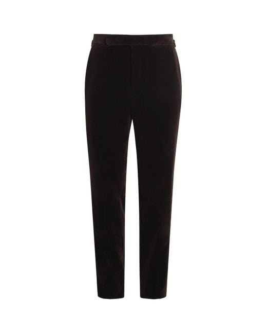 Ralph Lauren Black Velvet Gregory Tailored Trousers for men