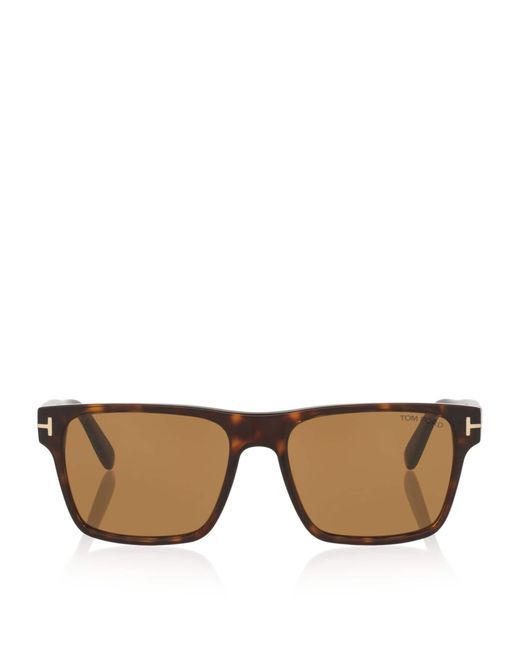 Tom Ford Brown Tortoiseshell Calder Square Sunglasses for men