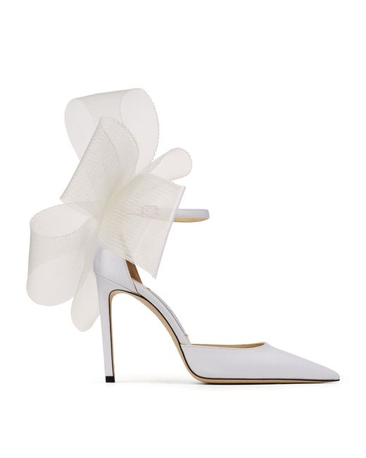 Jimmy Choo Leather Averly 100 Sandals in White - Lyst