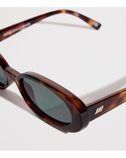 Le Specs Green Oval Outta Love Sunglasses