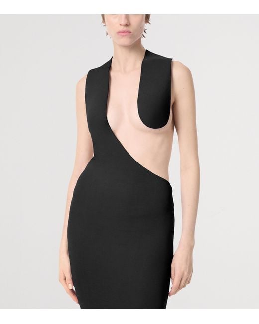 Tom Ford Black Impossible Asymmetric Backless Maxi Dress