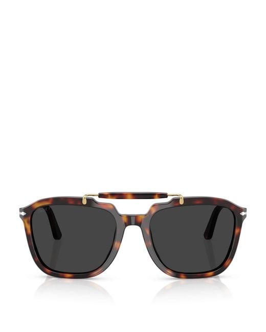 Persol Black Senna Series Square Sunglasses