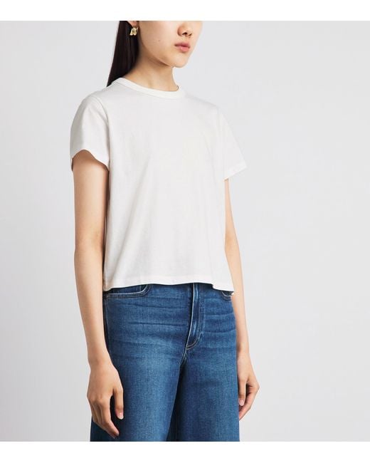 PAIGE White Cotton Rhodes T-Shirt