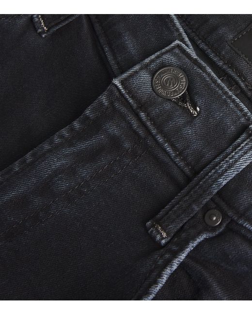 Mother Black The Mid Rise Rambler Zip Ankle Jeans