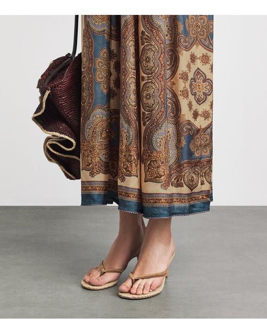 Zimmermann Brown Silk Mahon Printed Maxi Dress