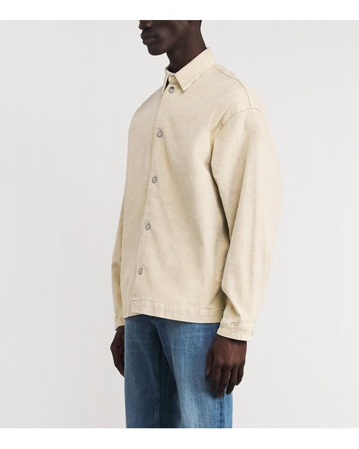 7 For All Mankind Natural Cotton-Blend Corduroy Shirt for men