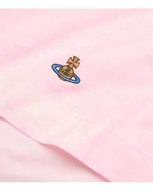 Vivienne Westwood Pink Cotton Asymmetric Orb Hebo Top
