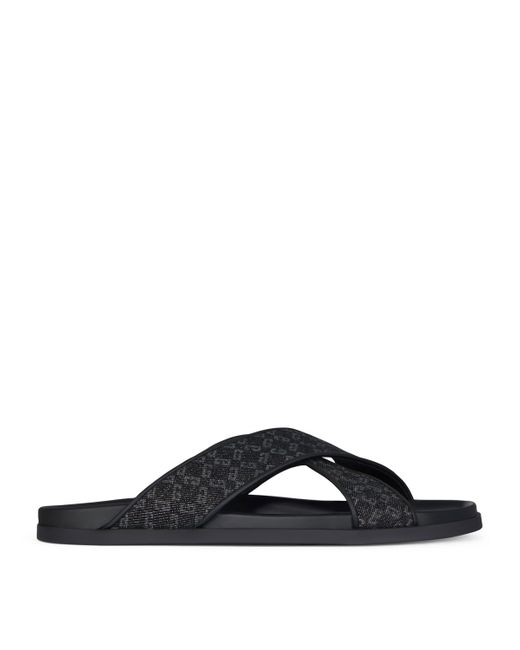 Givenchy Black Denim G Plage Monogram 72 Slides for men