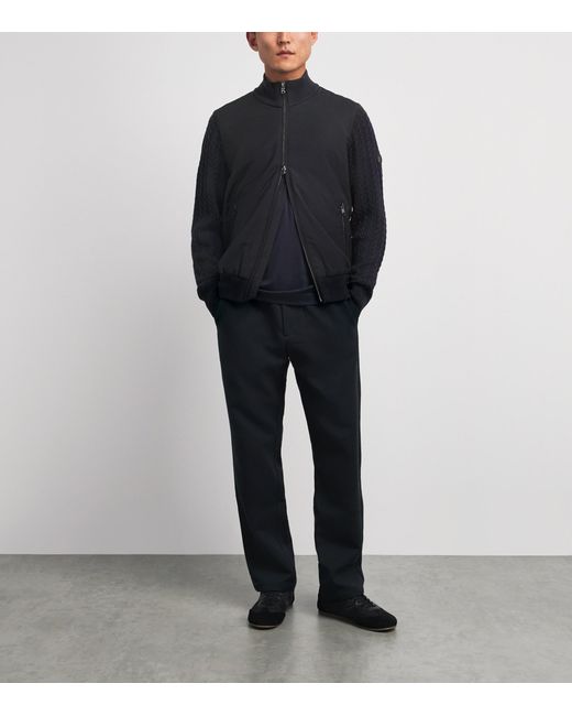 Bogner Blue Virgin Wool Zisco Hybrid Jacket for men