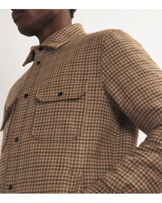 Woolrich Brown Down-Filled Alaskan Overshirt for men