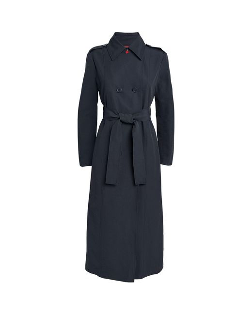 MAX&Co. Blue Double-breasted Trench Coat