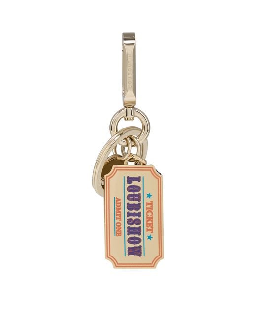Christian Louboutin Metallic Circus Ticket Keyring