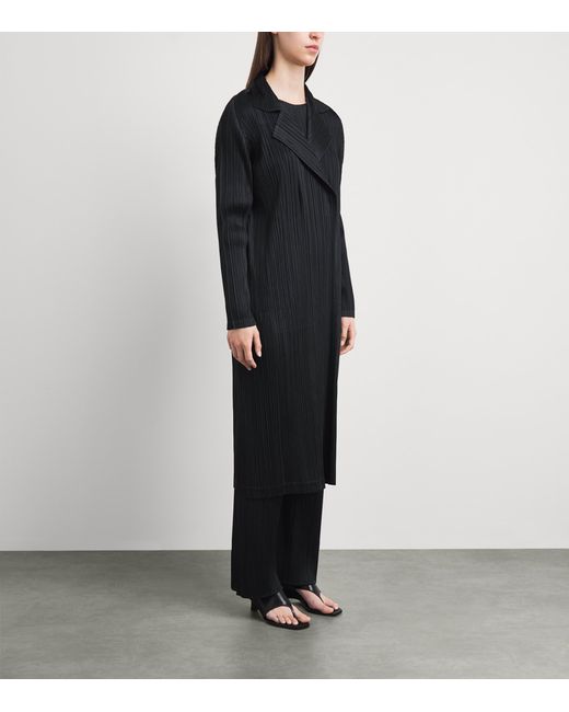 Pleats Please Issey Miyake Black Monthly Colors February Coat