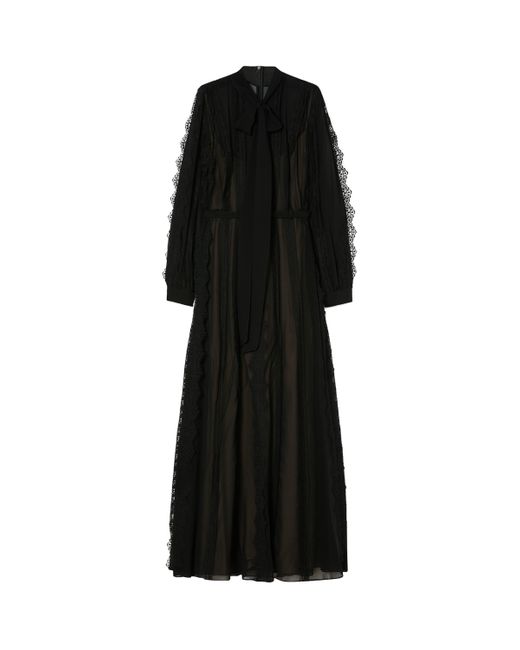 Marina Rinaldi Black Silk Maxi Dress