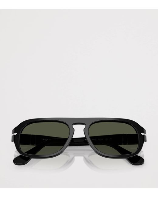 Persol Green Square Pilot Sunglasses