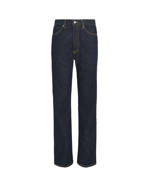 FRAME Blue The Vertical Straight Jeans
