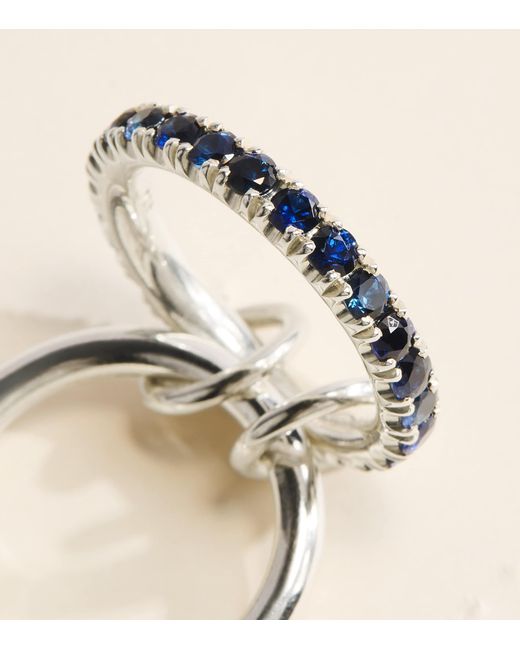Spinelli Kilcollin Metallic Sterling And Sapphire Enzo Ring