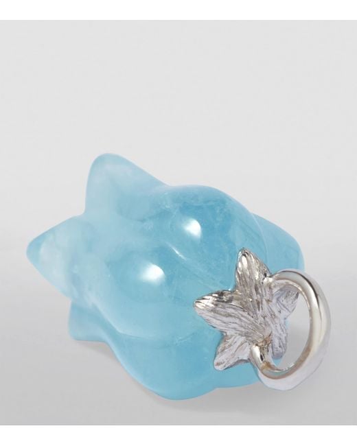 Annoushka Metallic And Aquamarine Tulip Drop Earrings