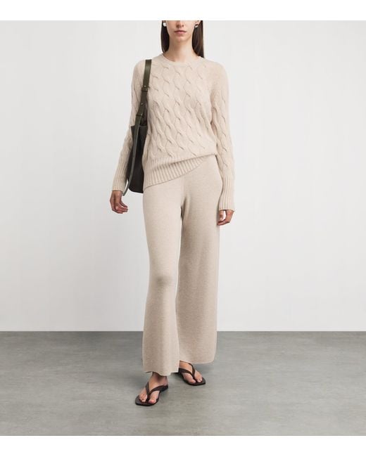 Johnstons Natural Wool Ribbed Trousers