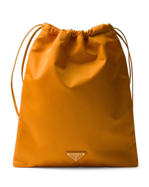 Prada Orange Re-Nylon Drawstring Pouch