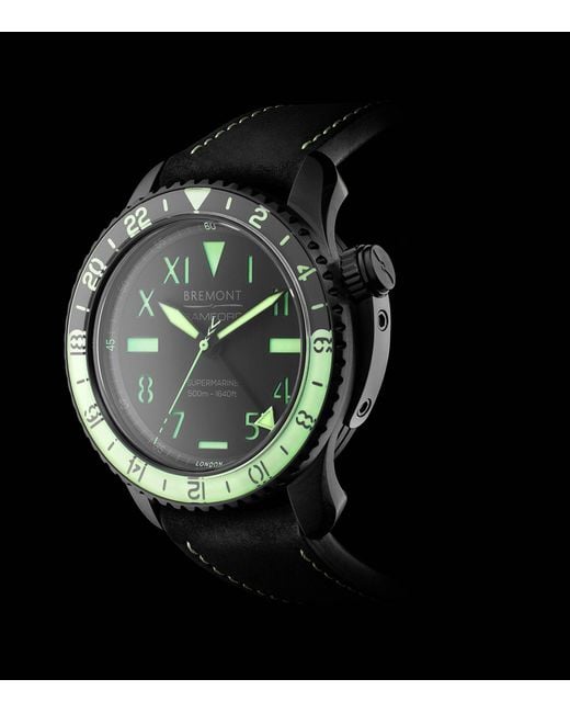 Bremont Green X Bamford Stainless Steel Aurora Watch 43mm for men