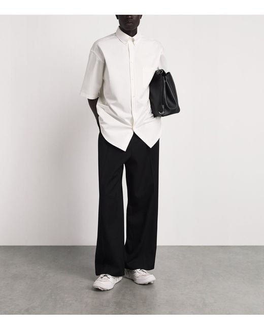 Balenciaga White Cotton Security Tape Shirt for men