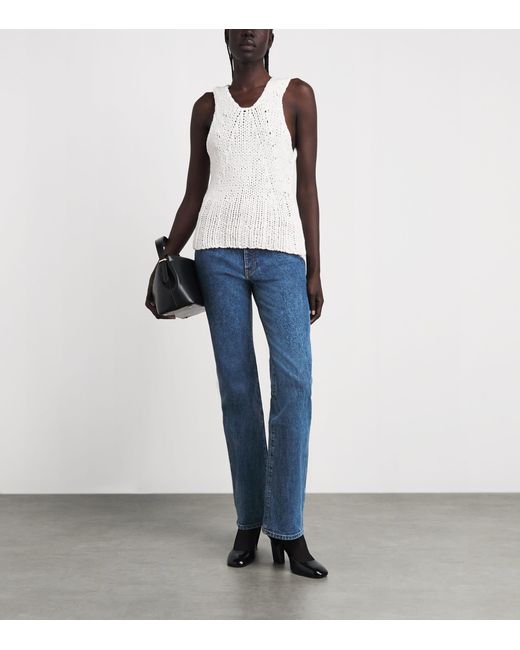 Khaite Blue Stretch-Denim Danielle High-Rise Jeans